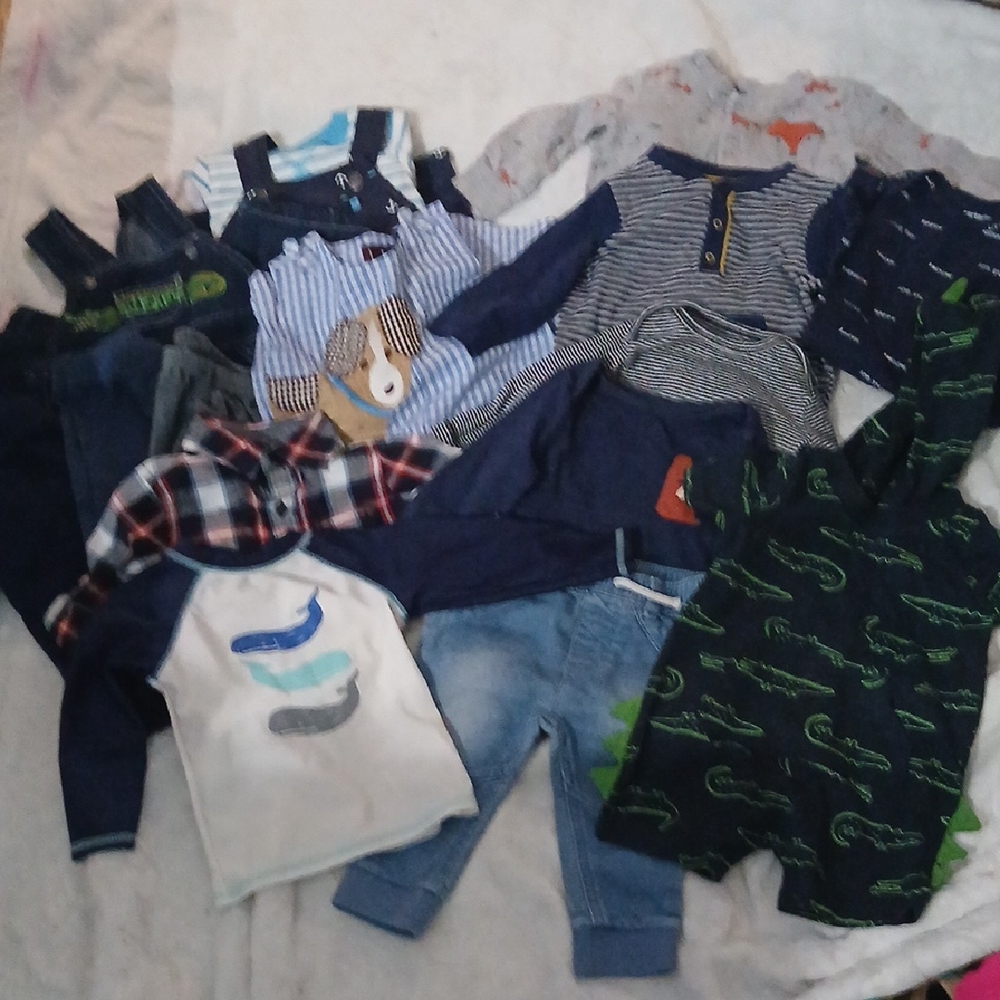 Lot Of 35+ Baby Boy Clothes, Size 6-9M